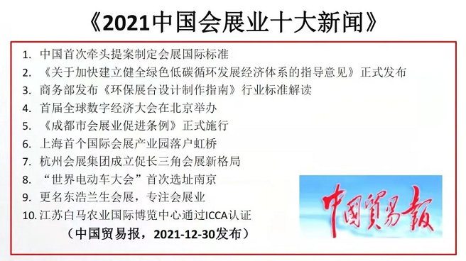 2021年會展業十大新聞